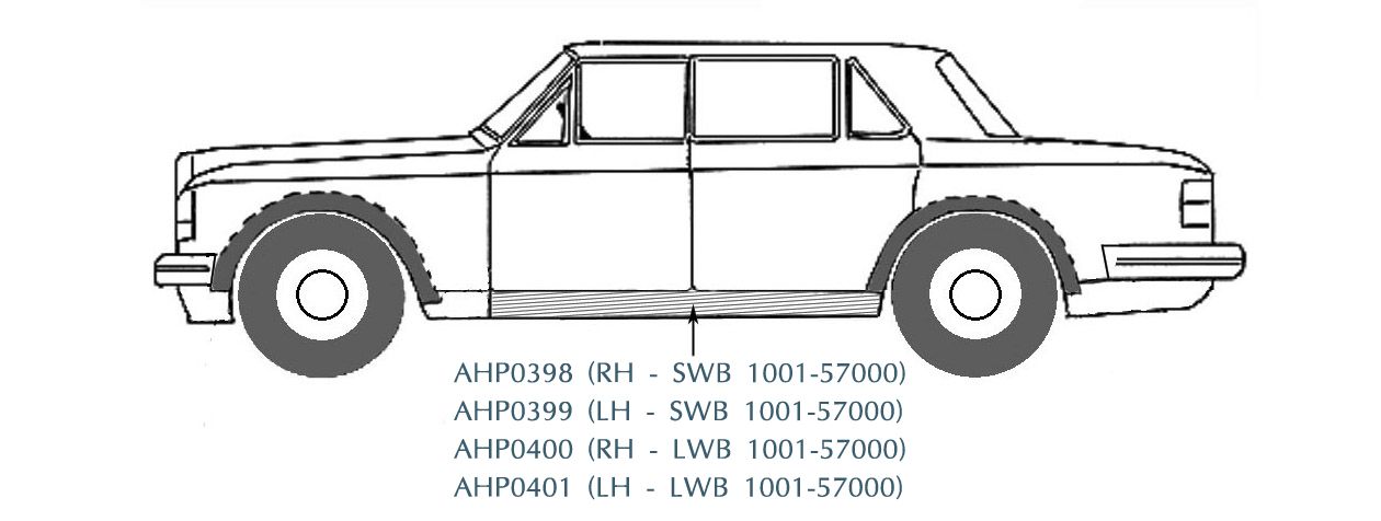 Outer Rocker Panels (Before VIN 57000)