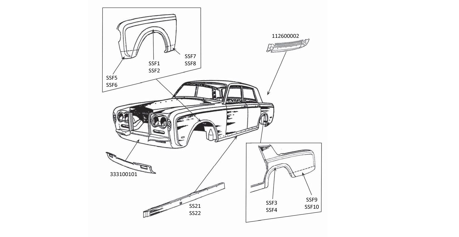 4 Door Flared Arch models - Wheel Arches & Lower Wing Repairs 