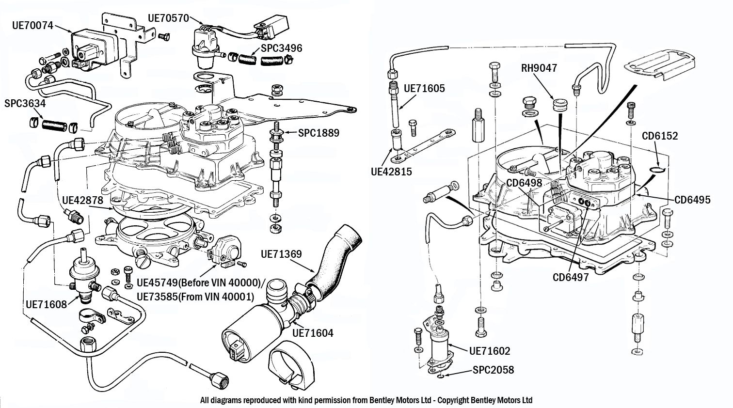 VIN 23936 to 50000 - Bentley Turbo R Only & VIN 30001 to 50000 - All Models