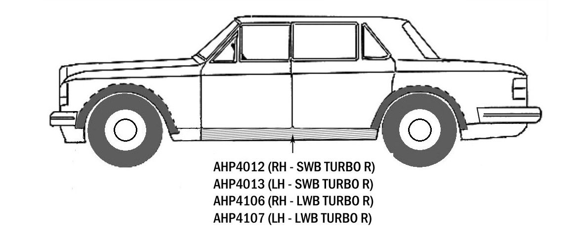 Outer Rocker Panels  (Turbo R only from VIN 24519-57000)