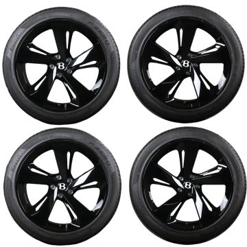 22" BLACK WHEEL & TYRE SET OF 4 (36A601025CA/BTSETU)