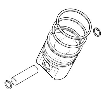 PISTON & RINGS (9:1 CR) (RH12476)