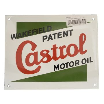 CASTROL CLASSIC OILS GLASS ENAMEL SIGN  225MM X 180MM (STR591)