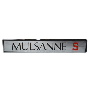 BOOT BADGE MULSANNE "S" (UB72456)