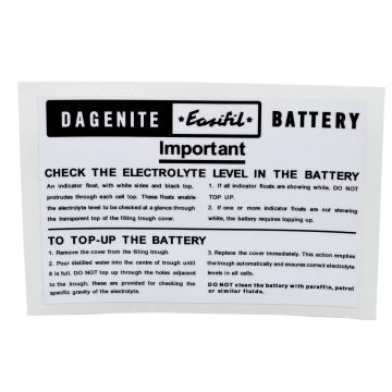 BATTERY TOP COVER LABEL (UD17524LABEL)