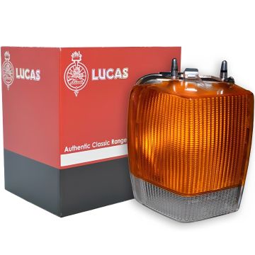 Lucas right Hand Front Sidelamp 1980-1998 (Amber & clear lens)  (UD26354-L)