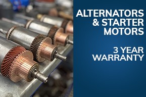 Flying Spares in-house reconditioned starters and alternators